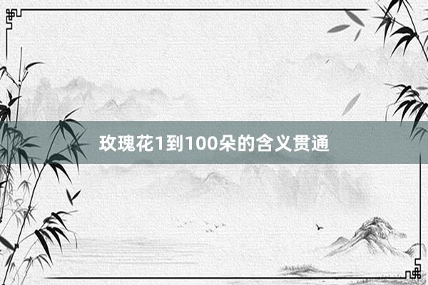 玫瑰花1到100朵的含义贯通